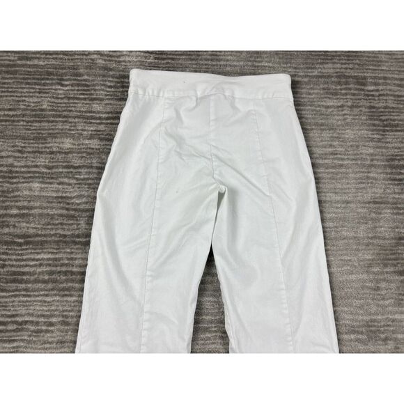 Attyre Pants Womens 4 White Pull on Embroidered Crochet‎ Cropped - Picture 9 of 13